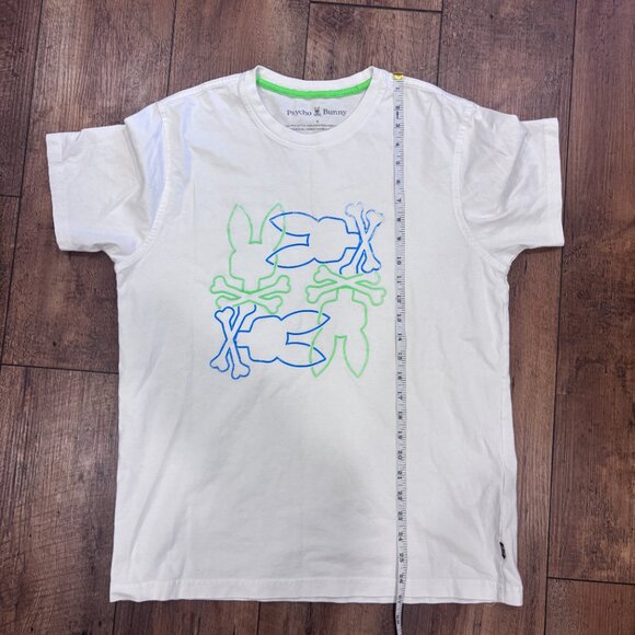 Psycho Bunny Rodman T-Shirt Men's Graphic Print Short Sleeve Size 5 Large White - Picture 11 of 11